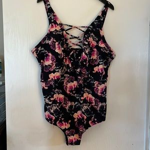 One piece Torrid Floral Bathing suit